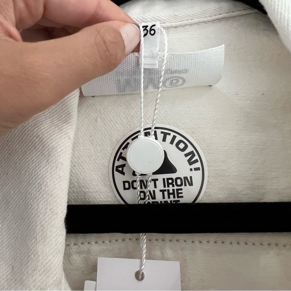 MM6 Maison Margiela SSENSE exclusive Off-white denim jacket - Picture 7 of 8